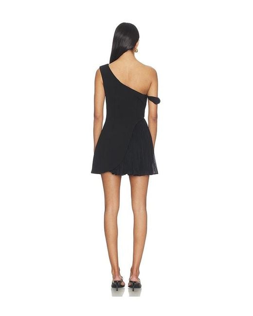 Misha Black The Volante Crepe Mini Dress