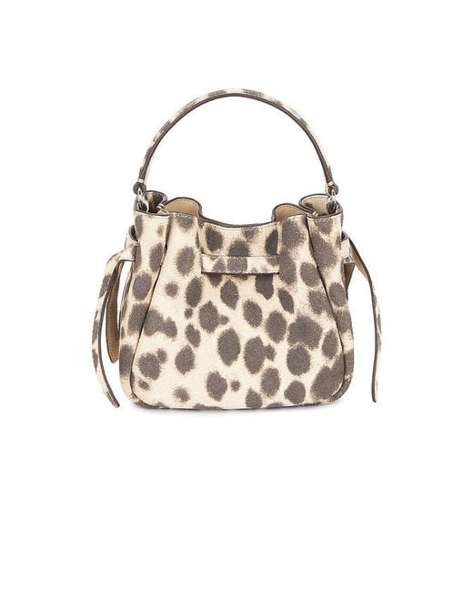 Tory Burch White Romy Suede Mini Bucket Bag