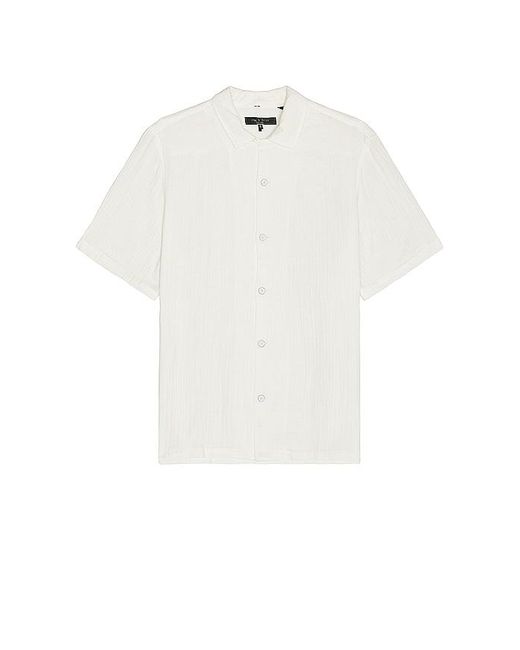 Rag & Bone White Avery Gauze Shirt for men
