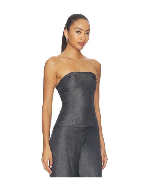 ALL THE WAYS Black Temperance Strapless Top