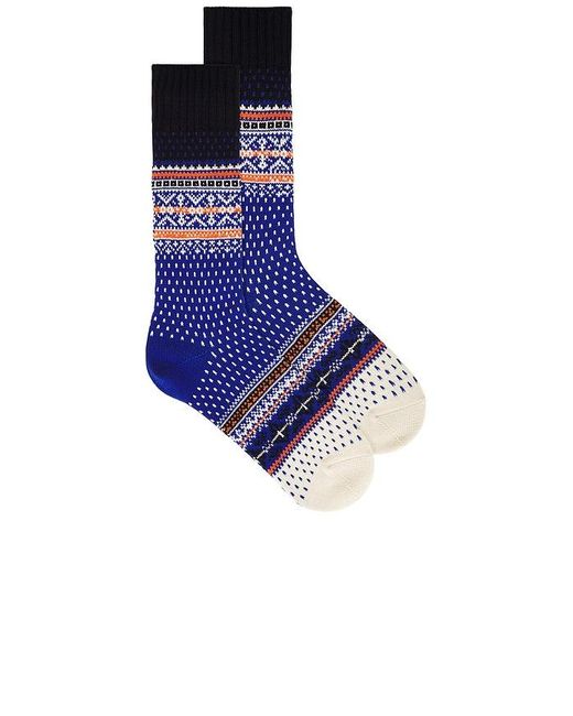 Beams Plus Blue Nordic Socks for men