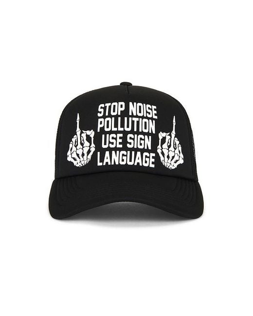 Pleasures Truckermütze Pollution in Black für Herren