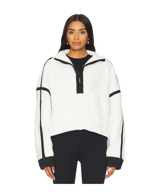 Free People White X Fp Movement Mountain High 1/2 Zip
