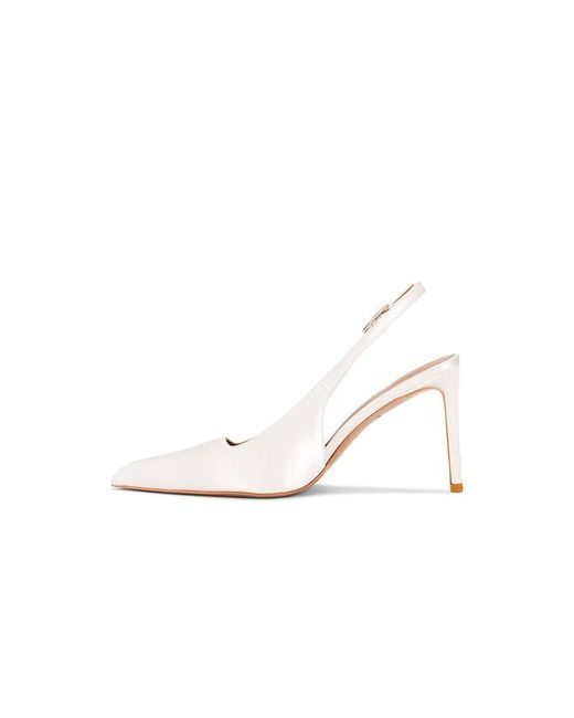 retroféte White Evelyn Satin Sling Back