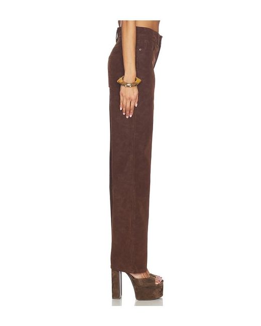 GOOD AMERICAN Brown Better Than Suede Good True Straight Pants