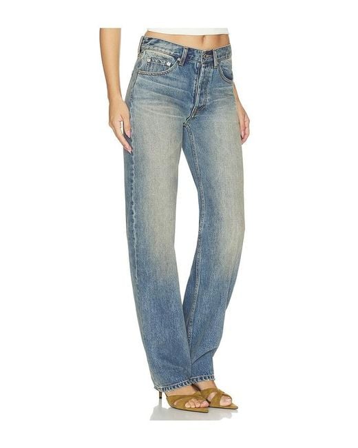 AYA MUSE Blue Straight Denim Jeans