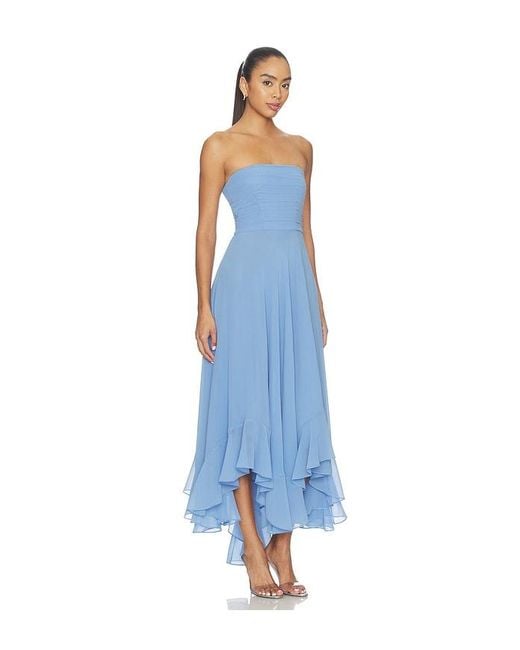retroféte Blue Louisa Chiffon Dress