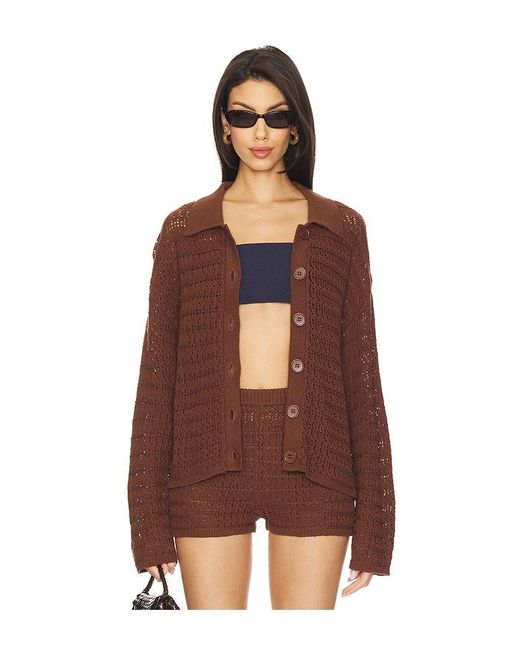 Tularosa Brown Fabiana Button Down Sweater