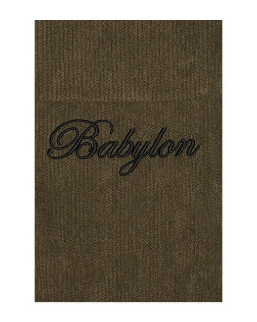 Babylon Green Corduroy Shirt for men