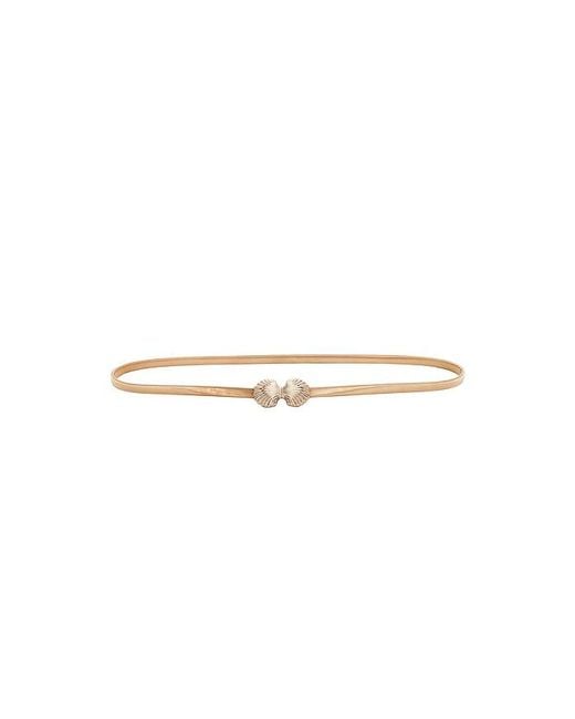 Lele Sadoughi Metallic Sea Shell Stretch Chain Belt