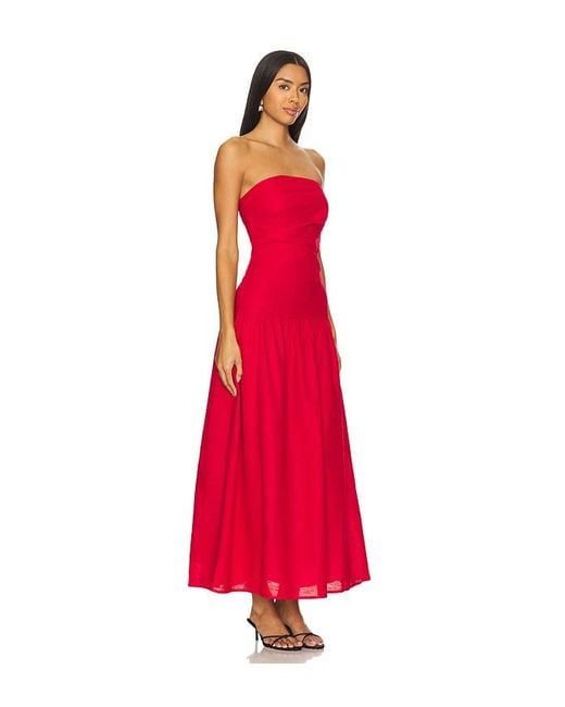 SNDY'S Red Stella Maxi Dress