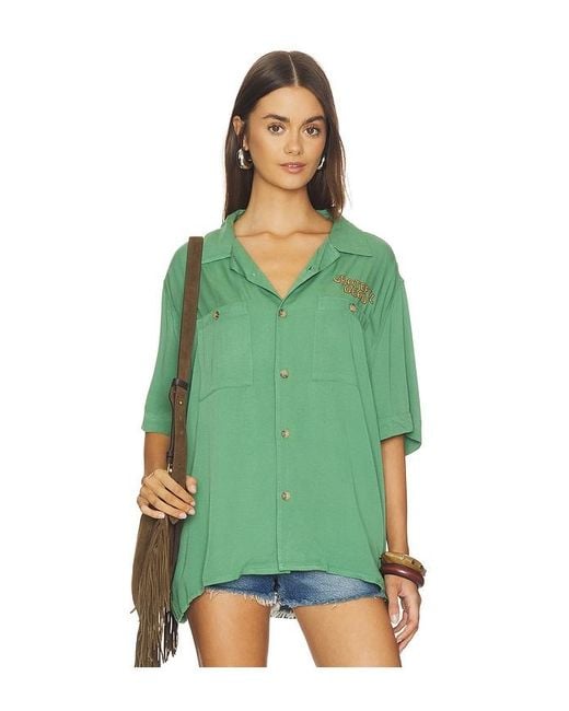 Junk Food Green Grateful Dead Skull The Camp Shirt