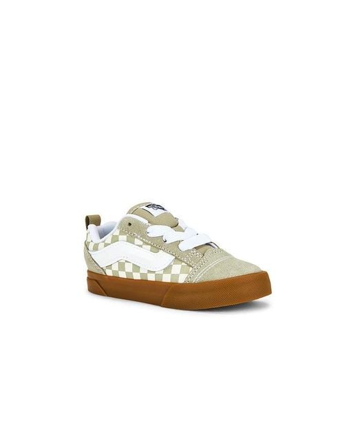 Vans White Toddler Knu Skool Elastic Lace
