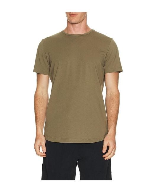 Cuts Green Curve Hem Tee for men