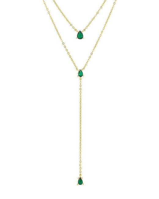 BRACHA Metallic Esmeralda Lariat Necklace