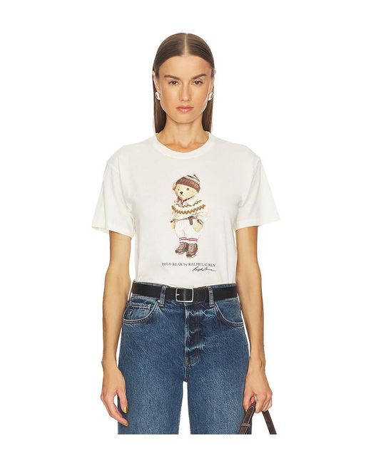 Polo Ralph Lauren White Polo Bear Cotton Jersey Tee