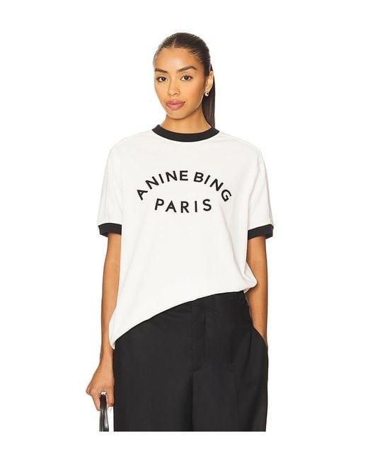 Anine Bing White Jaylin Paris Tee
