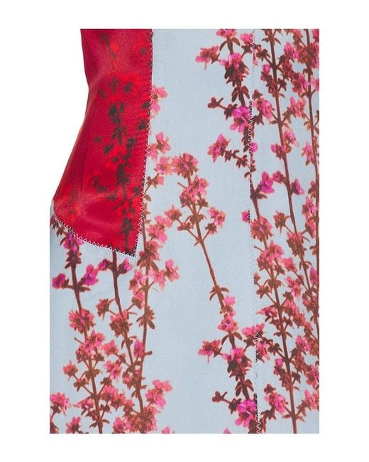 Muma World Red Sakura Mixed Celine Dress