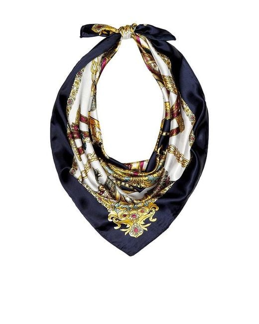 petit moments Blue Equestrian Printed Scarf