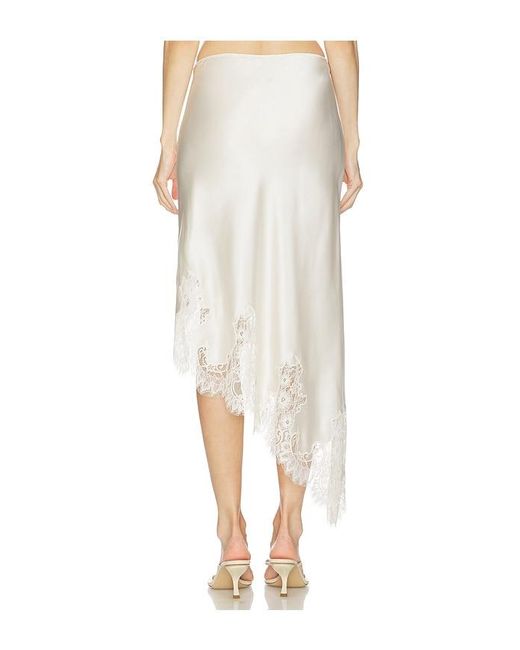 SRG White Romy Silk Skirt