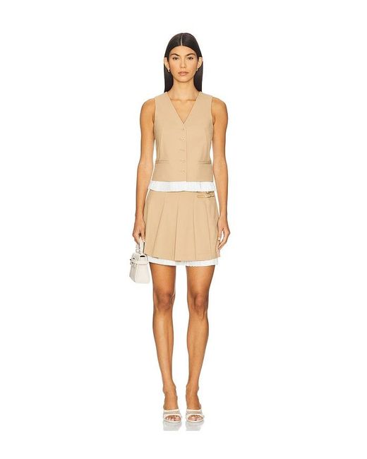 Jonathan Simkhai White Suzie Pleated Short