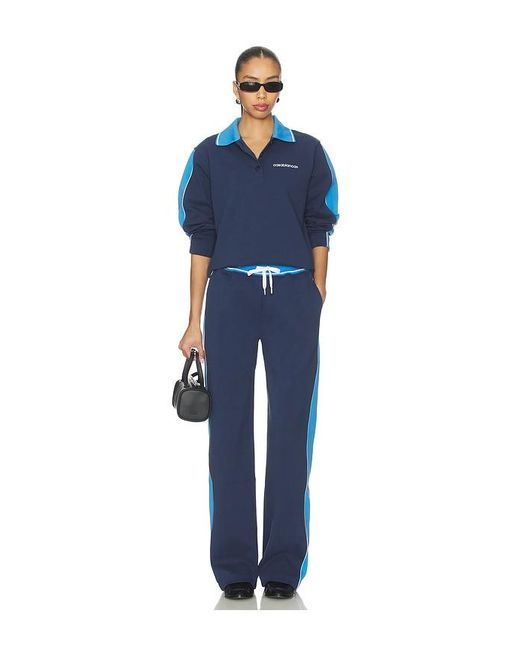 Casablanca Blue Punto Polo Collared Sweatshirt