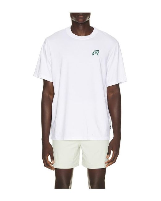 Malbon White Bermuda Playa Tee for men