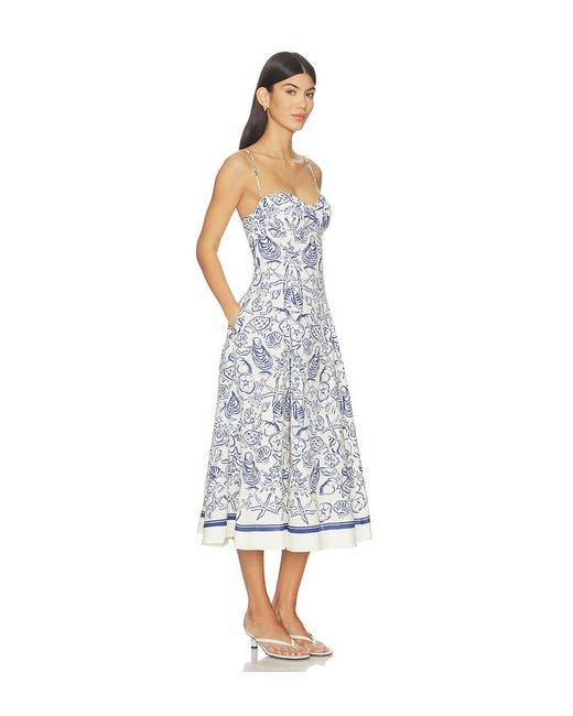 Jonathan Simkhai White Analise Bustier Midi Dress