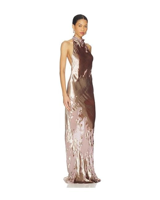 The Sei Multicolor Halter Bias Gown