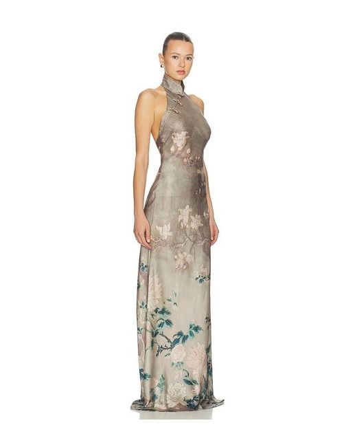 SAU LEE White Gillian Satin Dress