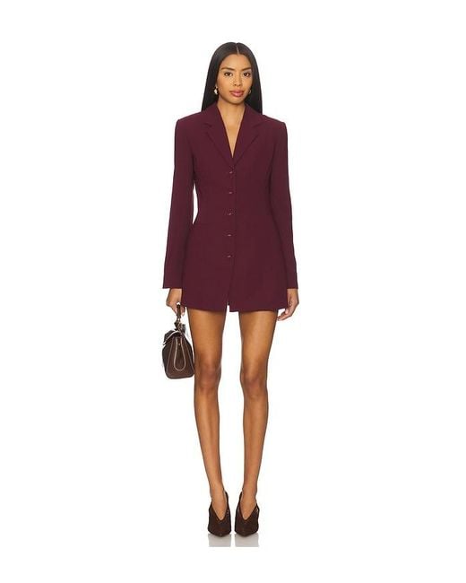 Amanda Uprichard Red Peralta Blazer Romper