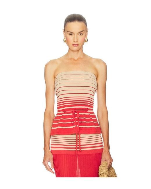 Faithfull The Brand Red Casia Top