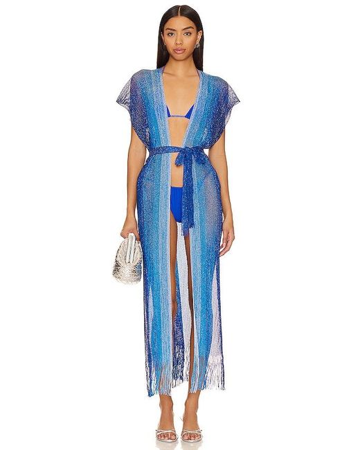 Luli Fama Blue Ocean Queen Long Caftan