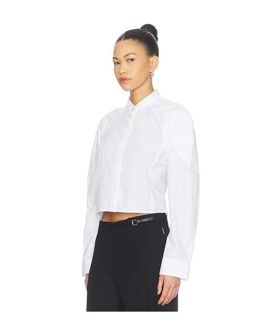 Helmut Lang White Saddle Shirt