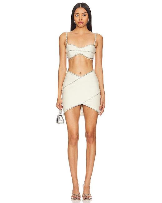 Nbd White Ausha Mini Skirt