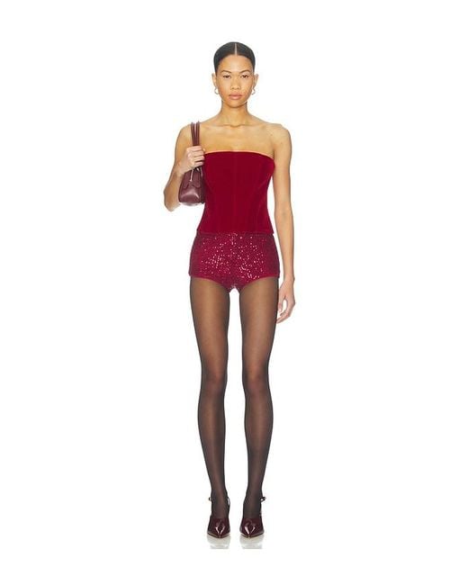 superdown Red Shani Micro Short