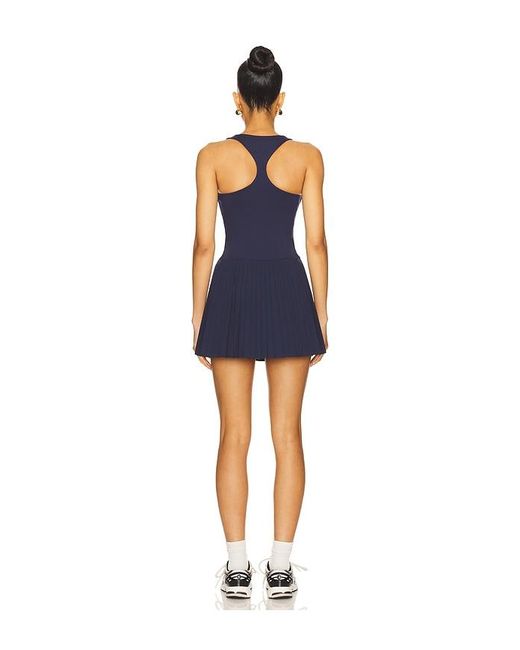 WellBeing + BeingWell Blue Movewell Blair Pleated Dress