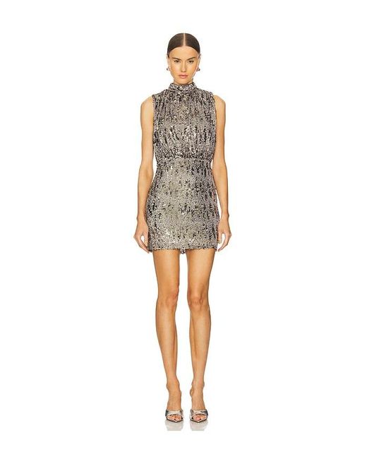 Line & Dot Natural Cache Mini Dress