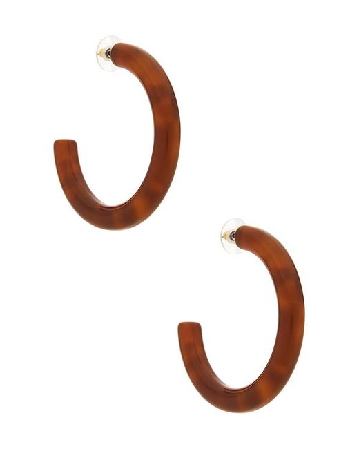 Lele Sadoughi Broadway フープイヤリング Brown