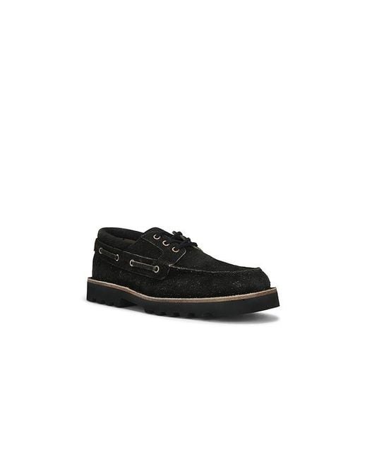 AllSaints Black Skiff Boat Shoe for men