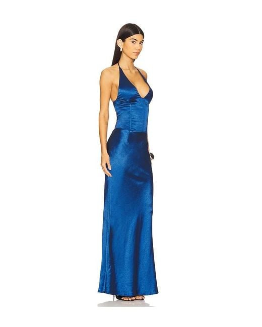 Runaway the Label Blue Asada Maxi Dress
