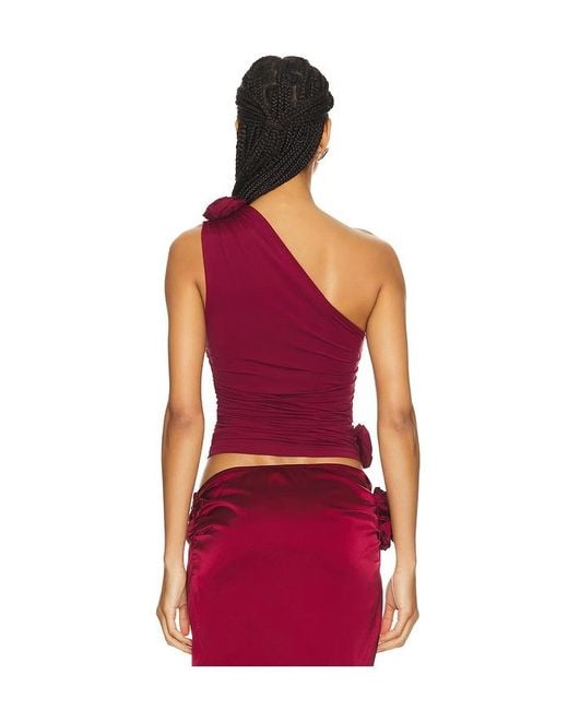 Lioness Red Rendezvous One Shoulder Top