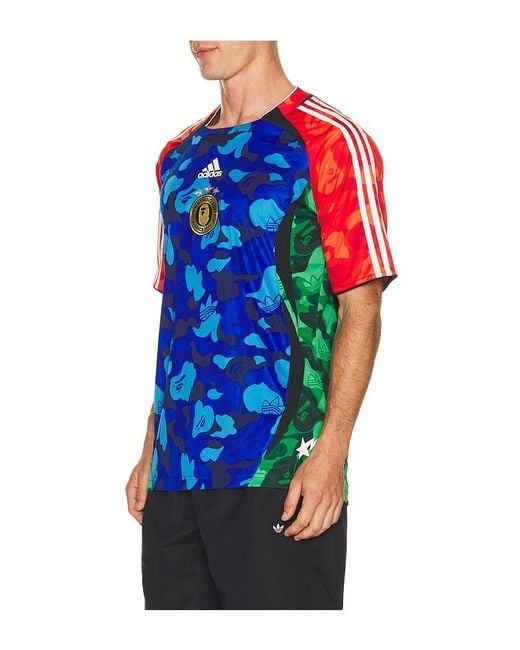 Adidas Originals Blue X Bape World Cup Teamgeist Tee Bape H0Me for men