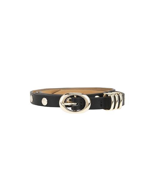 Ettika Black Classic Studded Skinny Belt