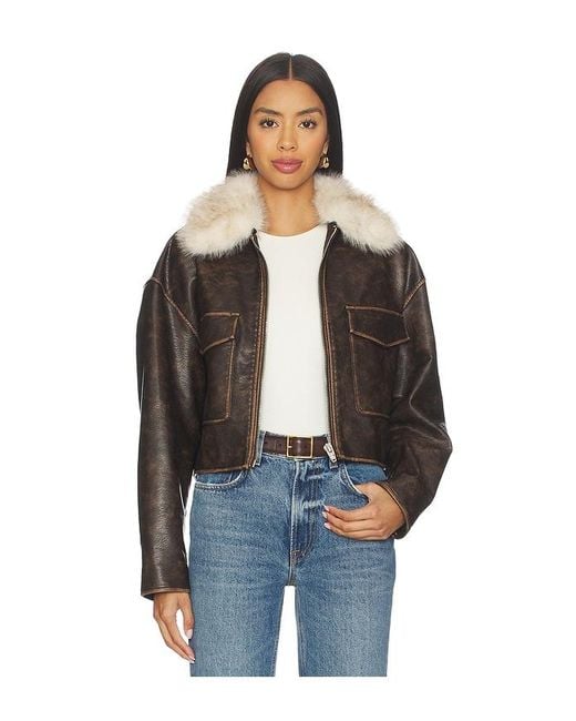 Blank NYC Blue Cropped Bomber