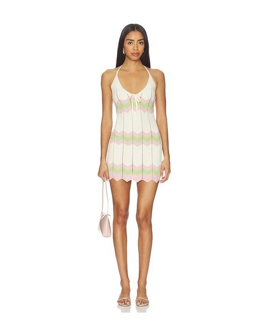 MINKPINK Multicolor Lumi Pointelle Knit Mini Dress
