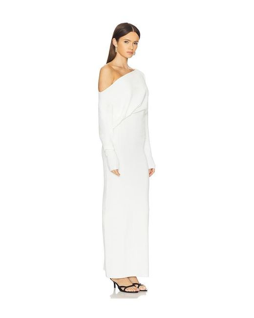 WeWoreWhat White Off Shoulder Sweater Midi Dress