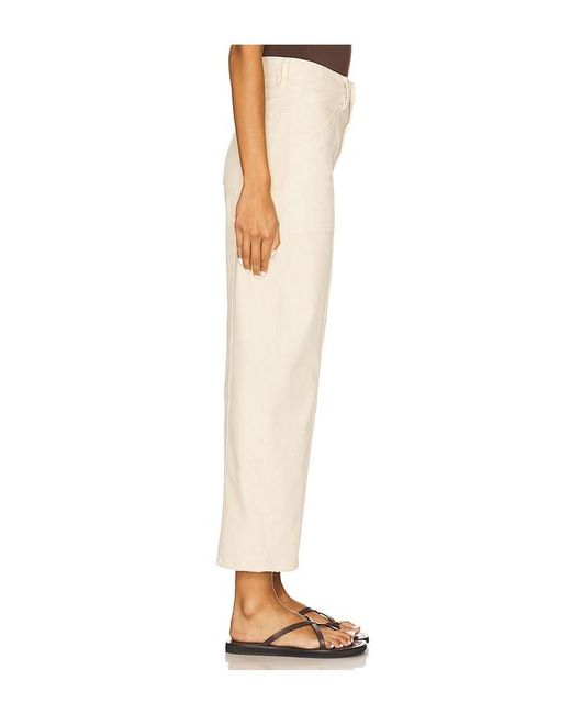 GOOD AMERICAN White Cropped Barrel Pants