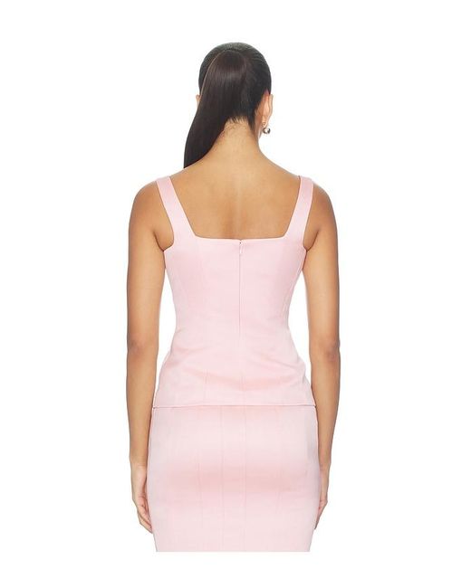 Prabal Gurung Pink Corset Seam Tank