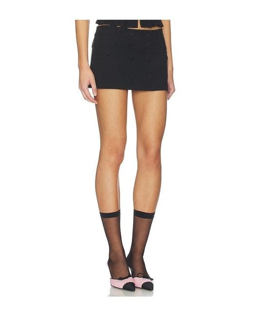 GUIZIO Black Mollie Mini Skort
